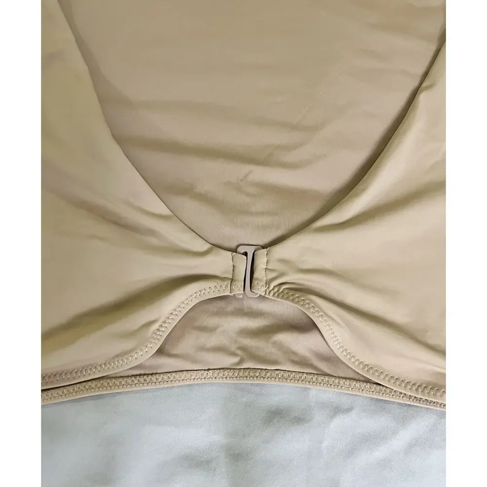 SKIMS 3X Recycled Swim Long Sleeve Crop Top Shrug Ochre Arm Coverage Sleeves NWT